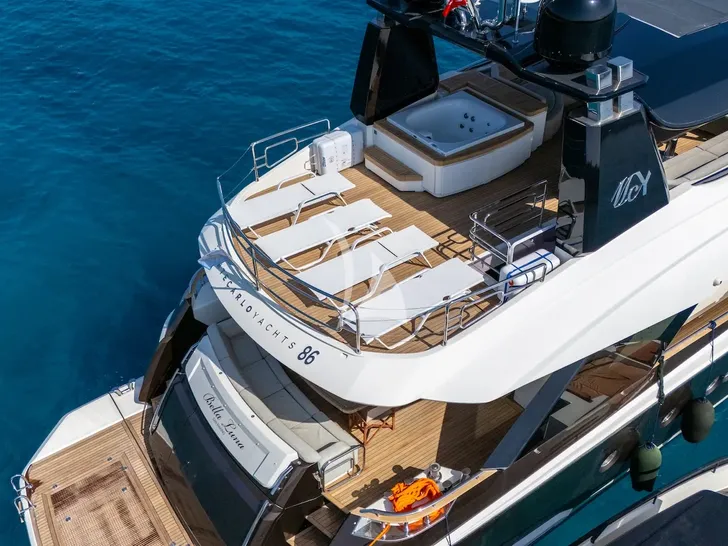 BELLA LUNA Monte Carlo 26m - sundeck aft BELLA LUNA Monte Carlo 26m - sundeck aft