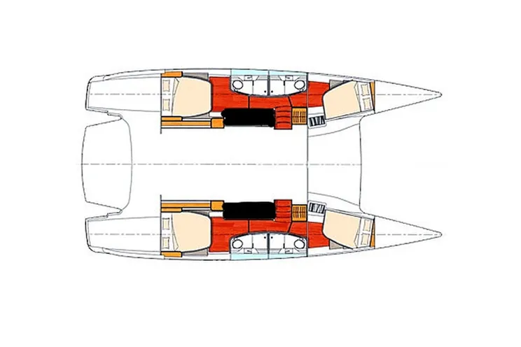 Layout for BELLAMAGGIO Fountaine Pajot Salina 48 - layout