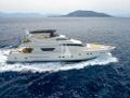 BELLAS BOY Ferretti 80 - cruising side profile BELLAS BOY Ferretti 80 - cruising side profile