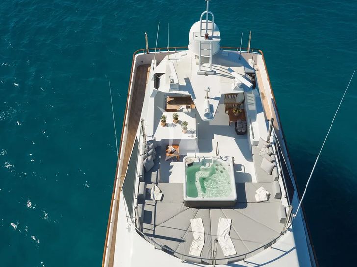 BELLA STELLA CRN Ancona 45m - sun deck aerial shot BELLA STELLA CRN Ancona 45m - sun deck aerial shot