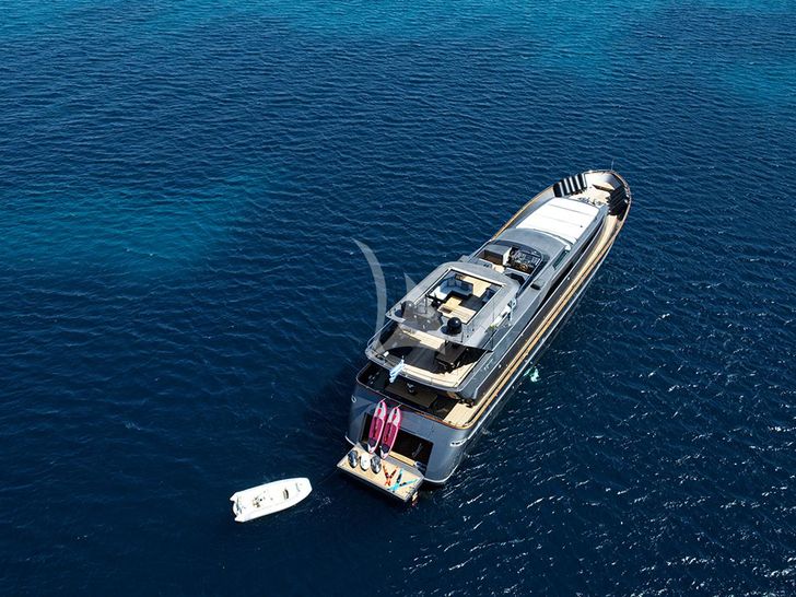NOEMA Cantieri di Pisa 33m - aerial shot aft NOEMA Cantieri di Pisa 33m - aerial shot aft