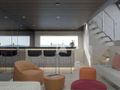 BESTIA Sanlorenzo SP110 - beach club bar and seating area BESTIA Sanlorenzo SP110 - beach club bar and seating area