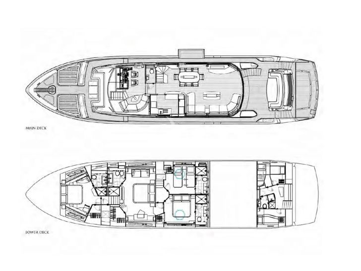 BEST OF ME Sunseeker 28m - layout BEST OF ME Sunseeker 28m - layout