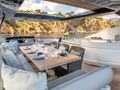 BEST OF ME Sunseeker 28m - sun deck flybridge dining area BEST OF ME Sunseeker 28m - sun deck flybridge dining area