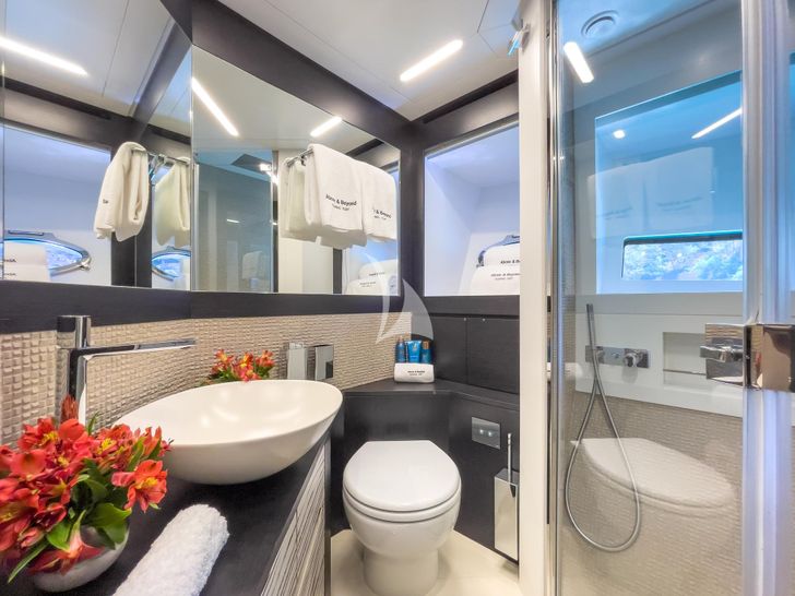 BEYOND Pershing 8X VIP cabin bathroom BEYOND Pershing 8X VIP cabin bathroom