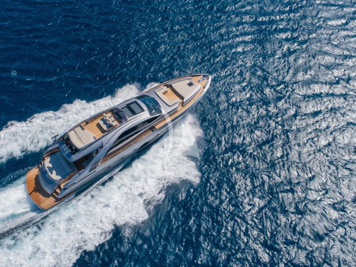 BEYOND Pershing 8X aerial view cruising BEYOND Pershing 8X aerial view cruising