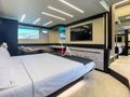 BEYOND Pershing 8X master cabin bed with TV