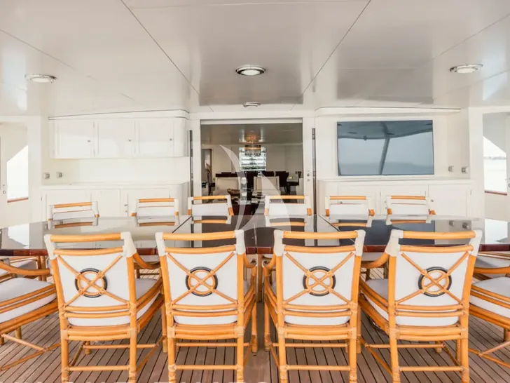 BG Feadship 46m - alfresco dining area BG Feadship 46m - alfresco dining area
