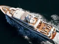 BG Feadship 46m - cruising aerial shot BG Feadship 46m - cruising aerial shot