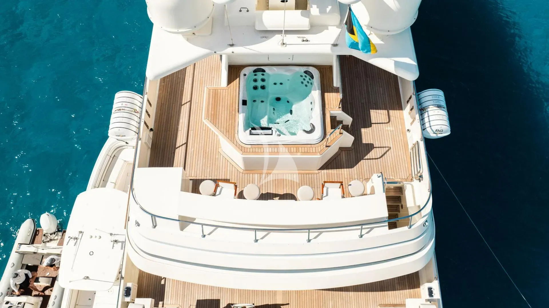 BG Feadship 46m - jacuzzi aerial shot
