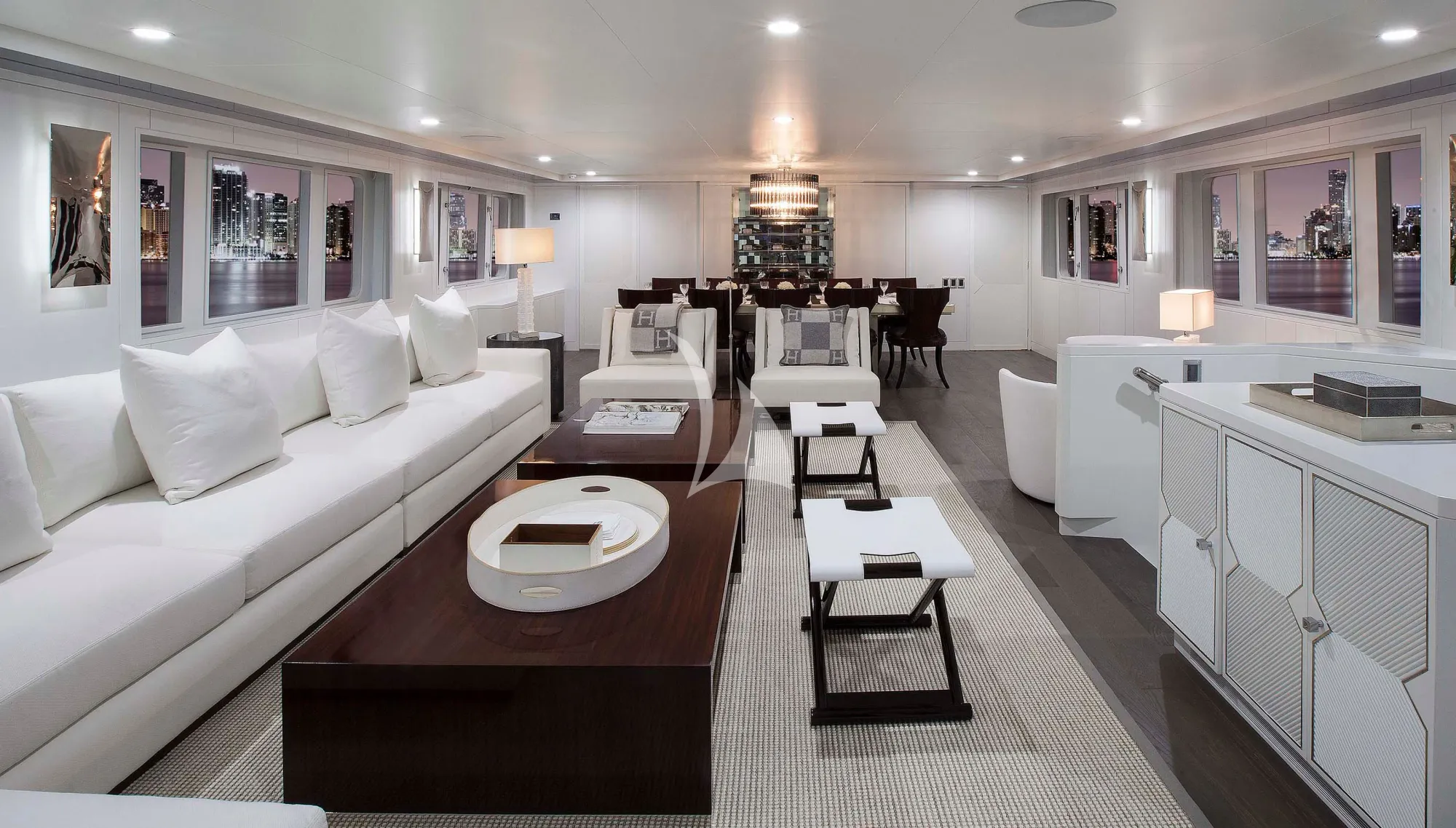 BG Feadship 46m - main saloon lounge and dining
