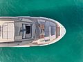 BGX63 Bluegame Yacht aerial shot of the foredeck
