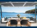 BLACK MAMBA Sunseeker 86 Yacht alfresco dining area