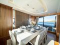 BLACK MAMBA Sunseeker 86 Yacht - indoor dining area BLACK MAMBA Sunseeker 86 Yacht - indoor dining area