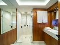 BLACK MAMBA Sunseeker 86 Yacht - master cabin bathroom BLACK MAMBA Sunseeker 86 Yacht - master cabin bathroom