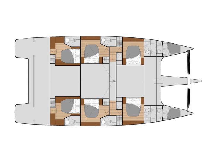 BLISS Fountaine Pajot Alegria 67 - layout BLISS Fountaine Pajot Alegria 67 - layout