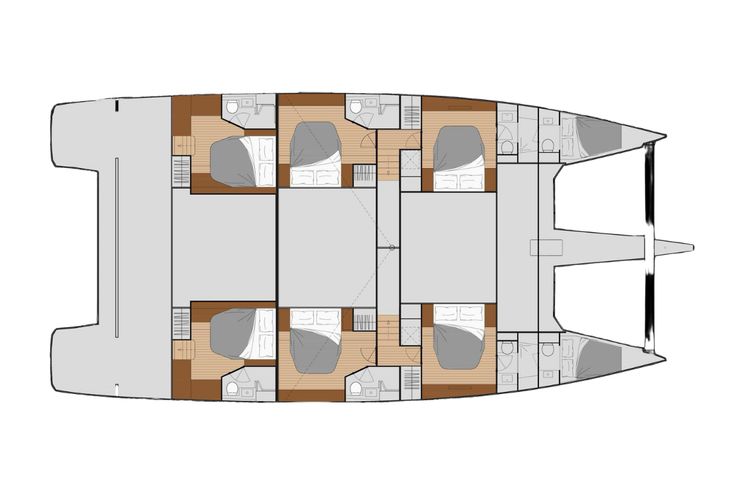 Layout for BLISS Fountaine Pajot Alegria 67 - layout