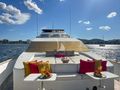 BLUE GOLD Falcon 100 foredeck bronzing and lounging area