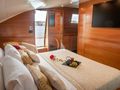 BLUE GOLD Falcon 100 master cabin bed and TV