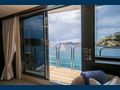 BLUE INFINITY ONE Sunseeker 95 Yacht balcony shot from the inside