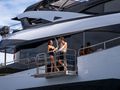 BLUE INFINITY ONE Sunseeker 95 Yacht balcony