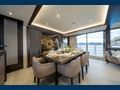 BLUE INFINITY ONE Sunseeker 95 Yacht indoor dining area