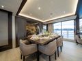 BLUE INFINITY ONE Sunseeker 95 Yacht indoor dining area