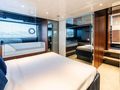 BLUE SHARK Riva 66 Ribelle - master cabin bed with TV BLUE SHARK Riva 66 Ribelle - master cabin bed with TV