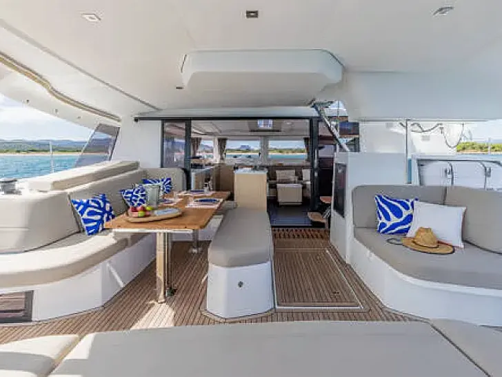 BLUE ARGO Fountaine Pajot New 44 - aft deck BLUE ARGO Fountaine Pajot New 44 - aft deck