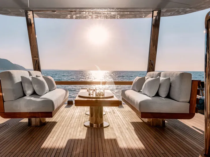 BLUE EYES Azimut Magellano 25M - aft deck lounge BLUE EYES Azimut Magellano 25M - aft deck lounge