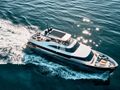 BLUE EYES Azimut Magellano 25M - cruising aerial shot BLUE EYES Azimut Magellano 25M - cruising aerial shot