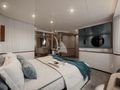 BLUE EYES Azimut Magellano 25M - master cabin bed and TV BLUE EYES Azimut Magellano 25M - master cabin bed and TV