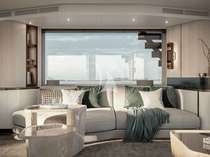 BLUE EYES Azimut Magellano 25M - saloon couch BLUE EYES Azimut Magellano 25M - saloon couch