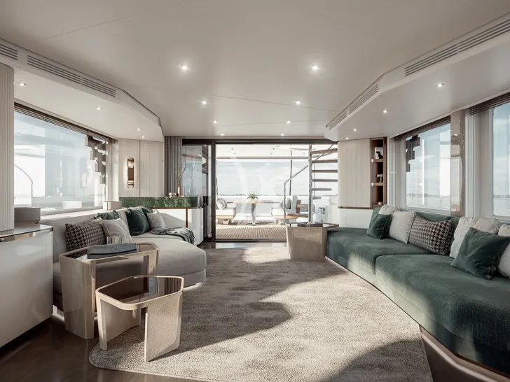 BLUE EYES Azimut Magellano 25M - saloon lounge BLUE EYES Azimut Magellano 25M - saloon lounge