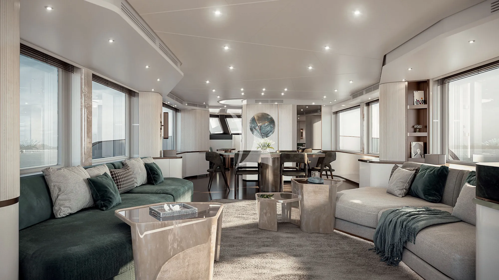 BLUE EYES Azimut Magellano 25M - saloon