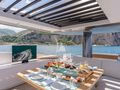 BLUE EYES Azimut Magellano 25M - sundeck alfresco dining area BLUE EYES Azimut Magellano 25M - sundeck alfresco dining area
