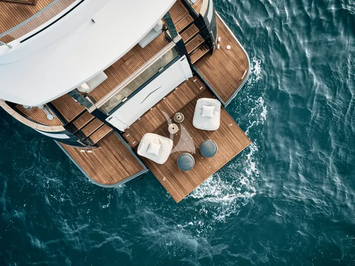 BLUE EYES Azimut Magellano 25M - top aft shot BLUE EYES Azimut Magellano 25M - top aft shot