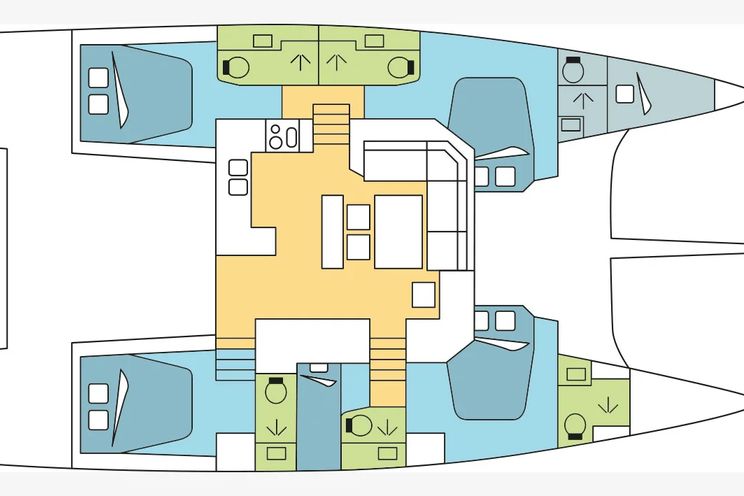 Layout for BLUE HORIZON Dufour 48 - layout