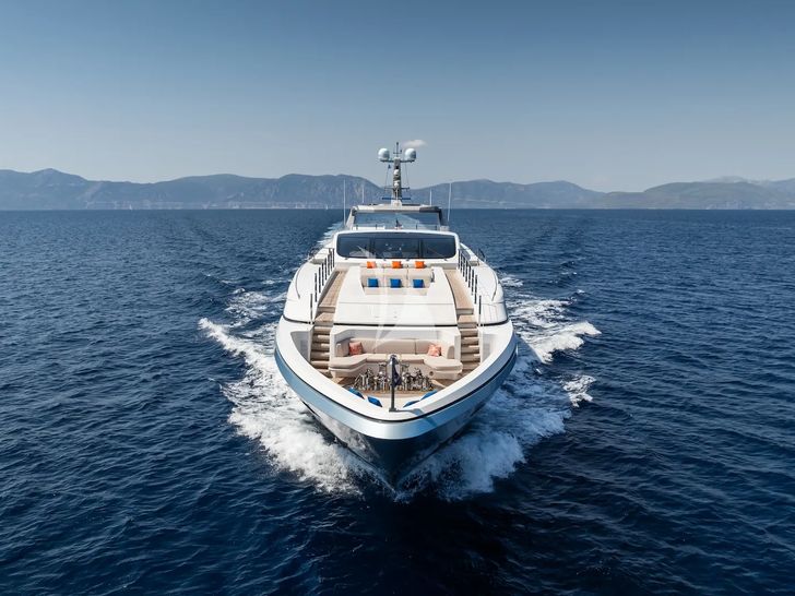 BLUE MOON Admiral 44m - cruising bow view BLUE MOON Admiral 44m - cruising bow view