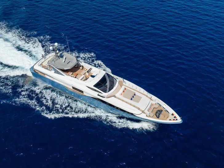 BLUE MOON Admiral 44m - top aerial shot cruising BLUE MOON Admiral 44m - top aerial shot cruising