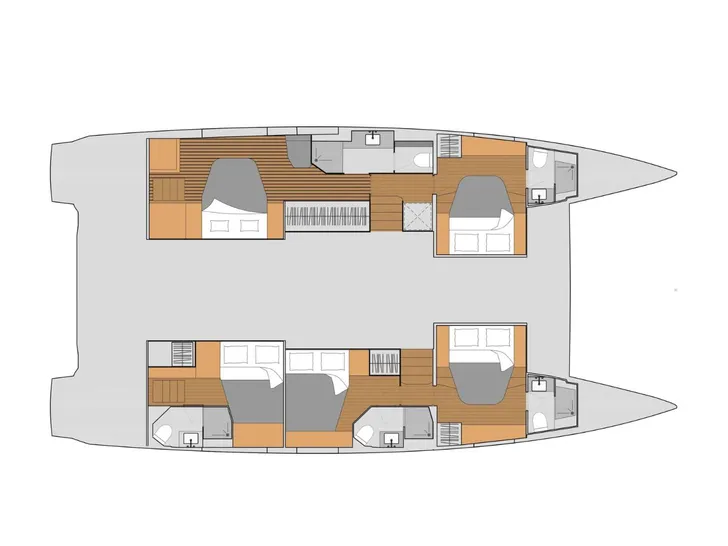 BLUE ONE Fountaine Pajot Aura 51 - layout BLUE ONE Fountaine Pajot Aura 51 - layout