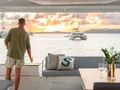 BLUE ONE Fountaine Pajot Aura 51 - sunset watching on the aft deck BLUE ONE Fountaine Pajot Aura 51 - sunset watching on the aft deck