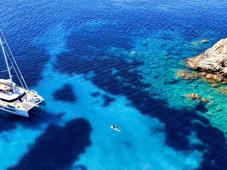 BLUESATION Fountaine Pajot Alegria 67 - aerial shot BLUESATION Fountaine Pajot Alegria 67 - aerial shot