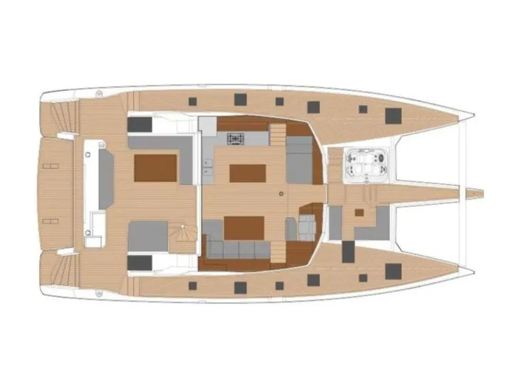 BLUESATION Fountaine Pajot Alegria 67 - layout BLUESATION Fountaine Pajot Alegria 67 - layout
