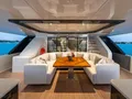 BOA VIDA Ocean Alexander 35R - main aft deck lounging area BOA VIDA Ocean Alexander 35R - main aft deck lounging area
