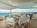 BOA VIDA Ocean Alexander 35R - sky deck aft alfresco dining area BOA VIDA Ocean Alexander 35R - sky deck aft alfresco dining area