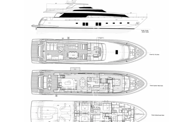 Layout for WOMBAT Sanlorenzo SL106 - layout