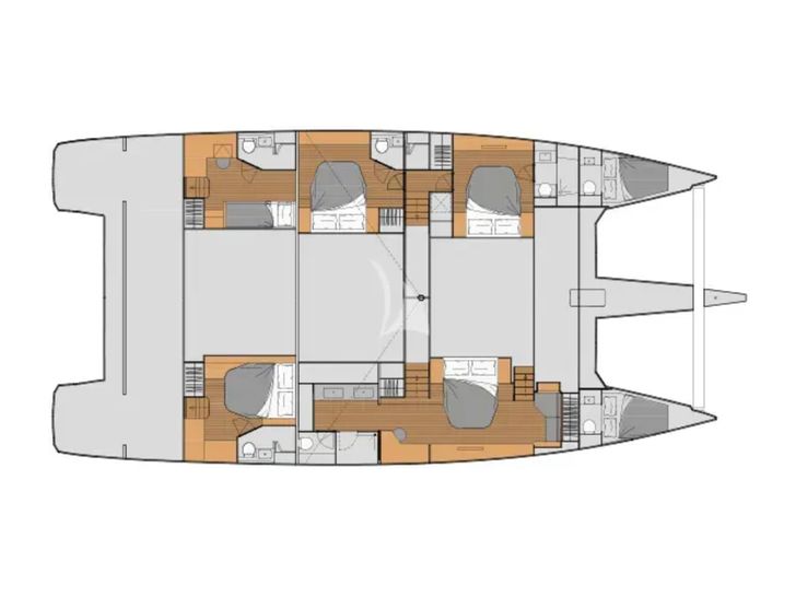 CHILOE Fountaine Pajot Alegria 67 - layout CHILOE Fountaine Pajot Alegria 67 - layout