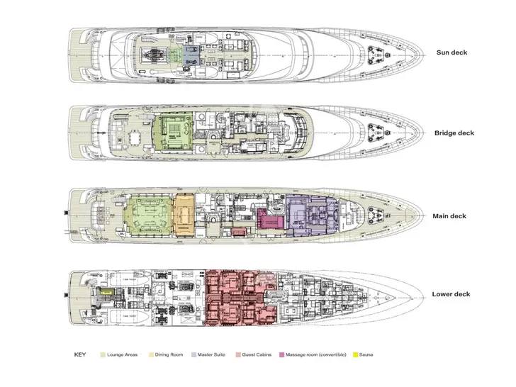VASSA Feadship 68m - layout VASSA Feadship 68m - layout