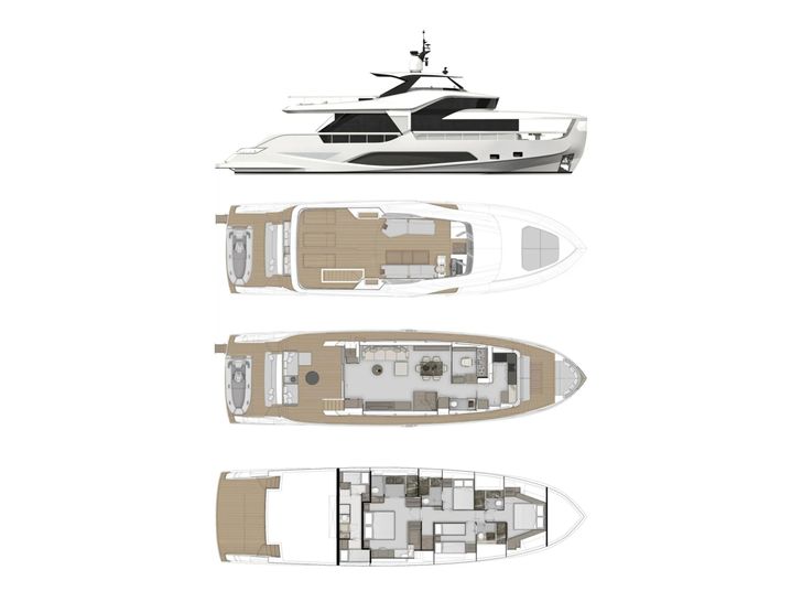 TRILOGY Ferretti Infynito 80 - layout TRILOGY Ferretti Infynito 80 - layout